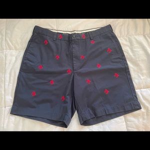 Brooks Brothers Navy Shorts with Red Crab Print